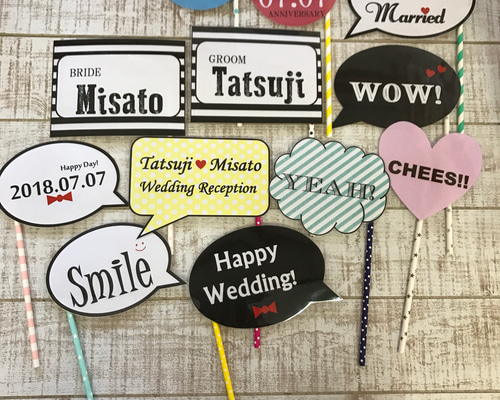 結婚式♡ weddingフォトプロップス♡12本 その他オーダーメイド megu 