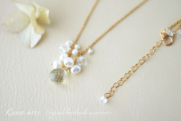 Pure color pearl koron necklace (e) 1枚目の画像