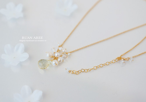 Pure color pearl koron necklace (e) 2枚目の画像