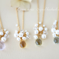 Pure color pearl koron necklace (e) 3枚目の画像