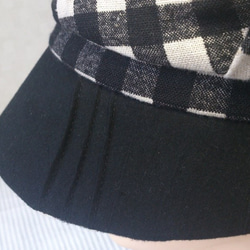魅せる帽子☆限定!39SALE!!リバーシブルキャスケット～ブラック 3枚目の画像