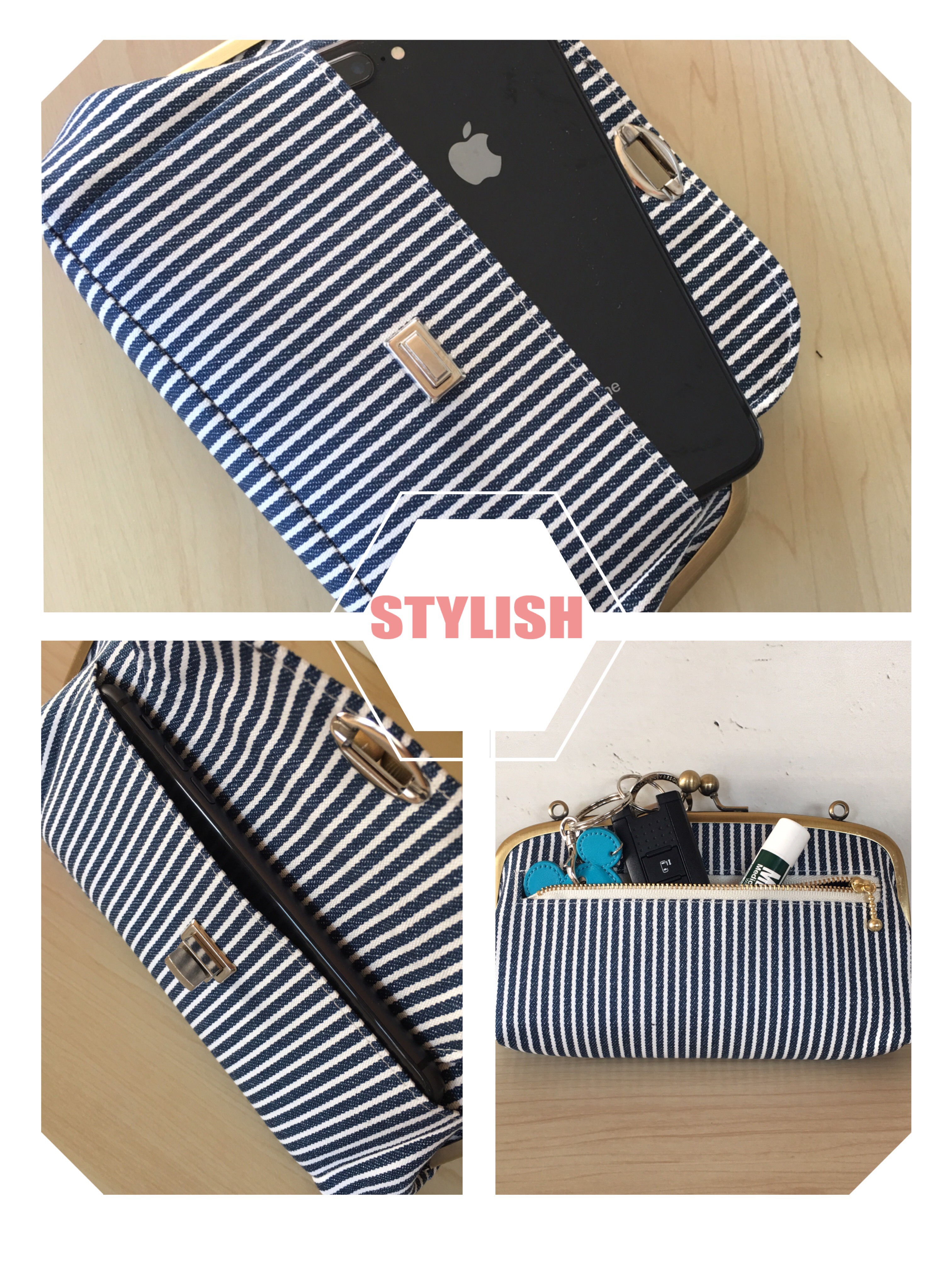 大容量 親子がま口 長財布 チョコブラウン