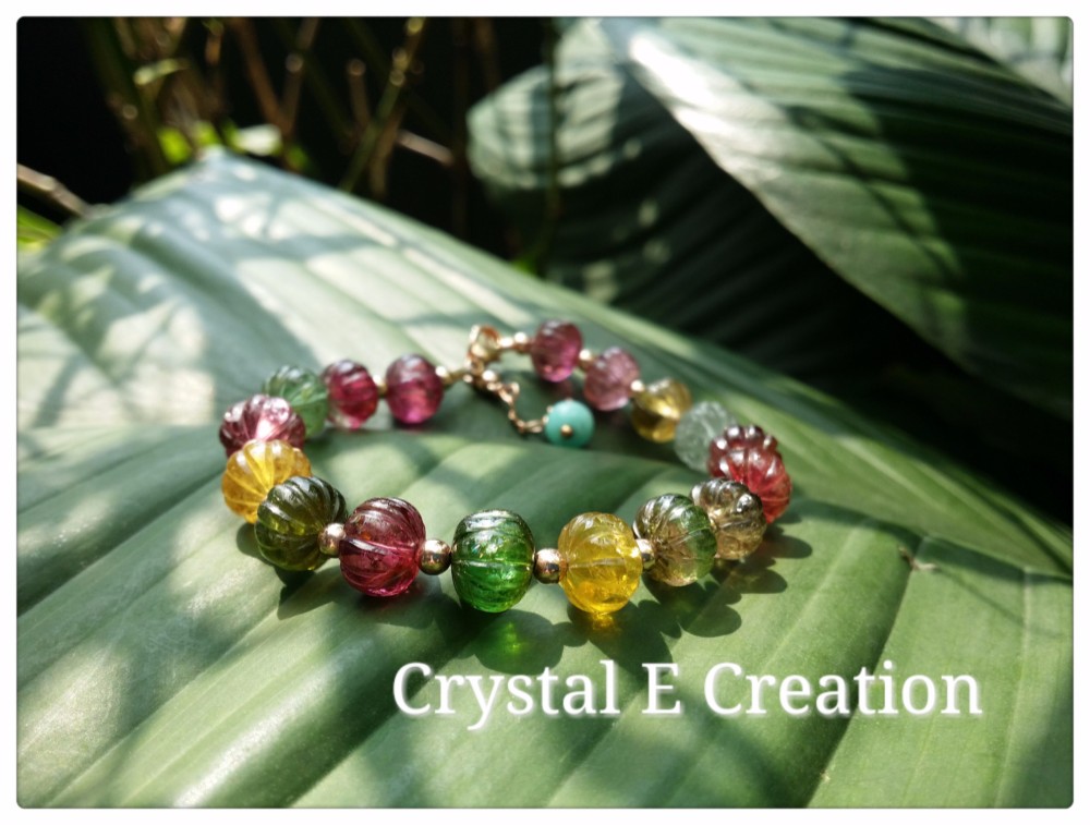 キャンディトルマリンブレスレット_Crystal E Creation