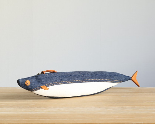サンマのマチ付きペンケース(デニム 魚) ペンケース comado! 通販
