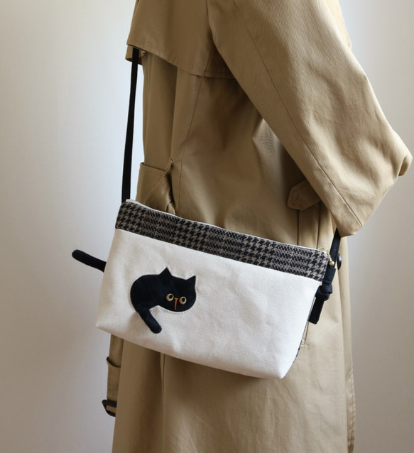 穿過貓袋的貓袋（黑貓25厘米秋冬的固定毛） 第10張的照片
