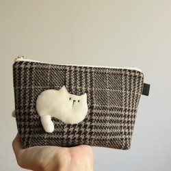 試圖穿過郵袋的貓袋（胖乎乎的白色貓18厘米拉鍊格倫檢查） 第6張的照片