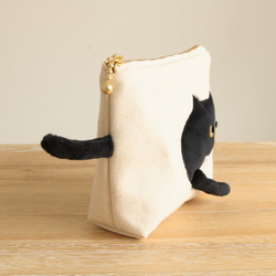 量身定做的貓用小袋穿過小袋（黑貓14厘米緊固件） 第5張的照片