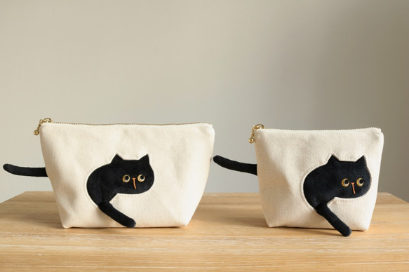 量身定做的貓用小袋穿過小袋（黑貓20厘米固定扣7厘米） 第6張的照片