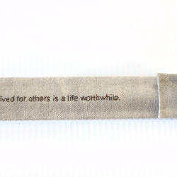 (父親節節手工客製化禮物預售中)迷惘灰手工染色電燒筷袋(手工客製中、英文字) 第3張的照片