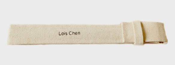 (畢業手工客製化禮物預售中) 素色布包裝筷袋(可客製化文字)筷子要另外購買 第1張的照片