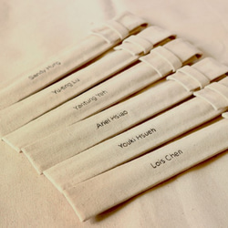 (畢業手工客製化禮物預售中) 素色布包裝筷袋(可客製化文字)筷子要另外購買 第3張的照片