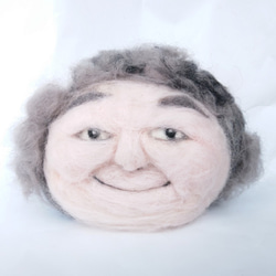 羊毛氈立體擬真人物肖像系列口金包-老奶奶 第2張的照片