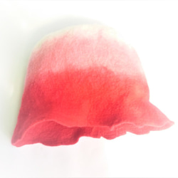 MUM-felt-默默羊毛氈手創-玫瑰色系漸層時尚感羊毛氈帽 第7張的照片