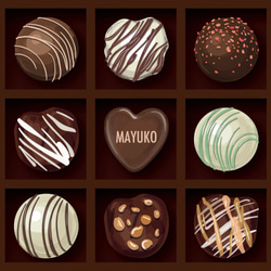 〈Android Lサイズ〉スマホケース〈チョコレート〉チョコ 名入れ お菓子 手帳型 2枚目の画像