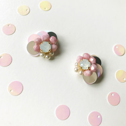 OHANAピアス*sakura pink* 2枚目の画像