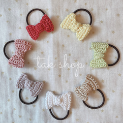 【T-402】くまグミヘアリボン　キッズヘアゴム　キッズリボン　ハンドメイド T-402】くまグミヘアリボン キッズヘアゴム キッズリボン ハンドメイド