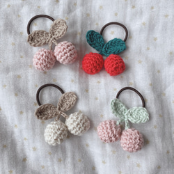 さくらんぼくまさんヘアゴム2点セット☆ さくらんぼくまさんヘアゴム2点セット☆