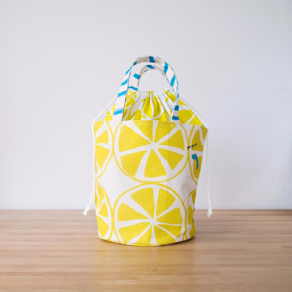 水桶型大手提包 / 清爽檸檬 第1張的照片