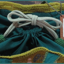 手編み　ランチバッグ（恐竜　ブラキオサウルス） 4枚目の画像