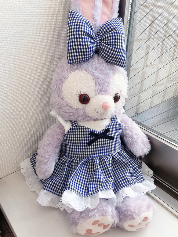 ステラルーSサイズ ギンガムチェックキャミワンピース ぬいぐるみ しゆ