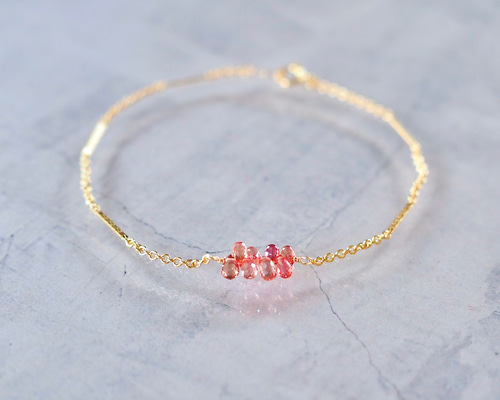 No.112] マルチサファイアのブレスレット 14kgf ハンドメイド 高品質