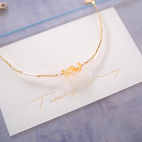 イエローサファイアのミモザブレスレット14kgf ブレスレット Tuesday 