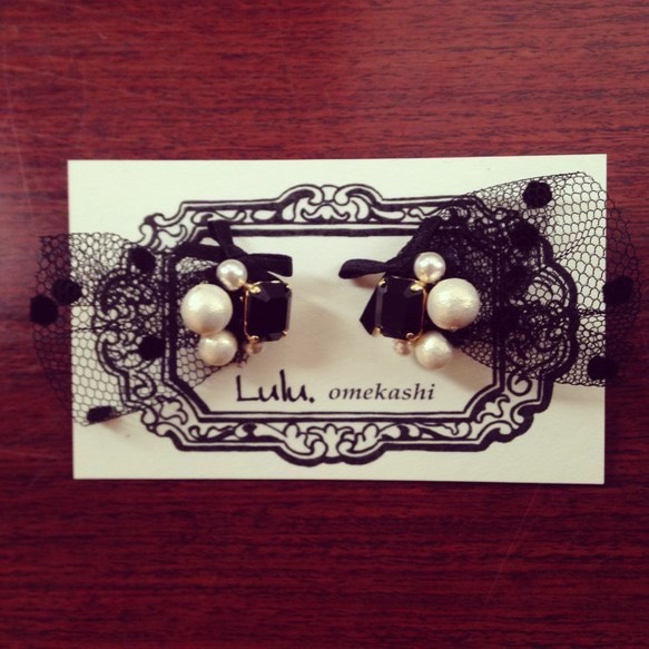 Lulu.Omekashi薄紗和珍珠耳環 第3張的照片