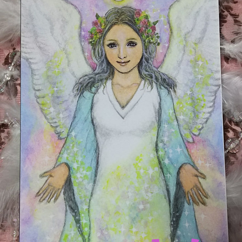 大天使ハニエルの癒し(ポストカード 直筆サイン入り) イラスト fairy
