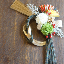 しめなわ 注連縄 コットンフラワーxナチュラル しめ縄・しめ飾り Le