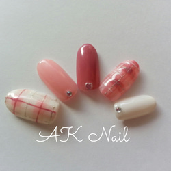 [人気]Check nail☆チェックネイル 1枚目の画像