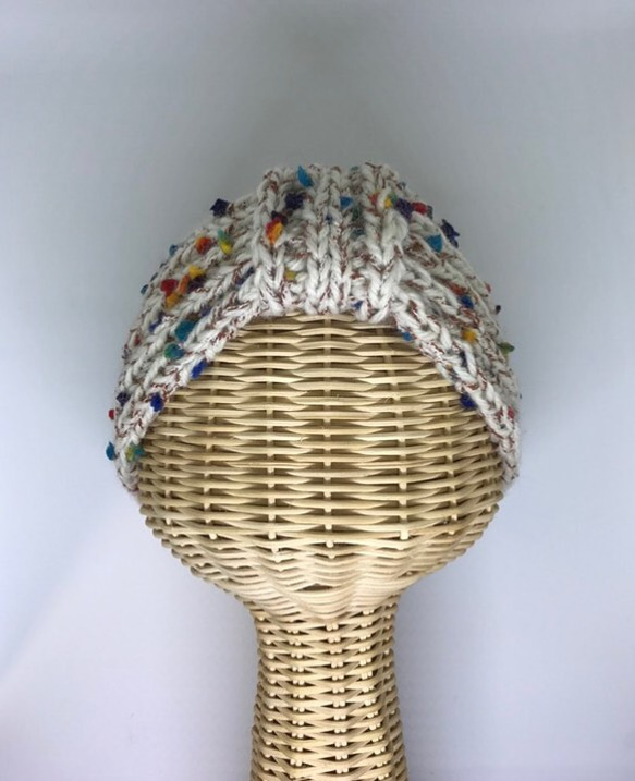knit turban “pompon×alpacawool” 2枚目の画像