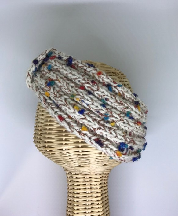knit turban “pompon×alpacawool” 3枚目の画像