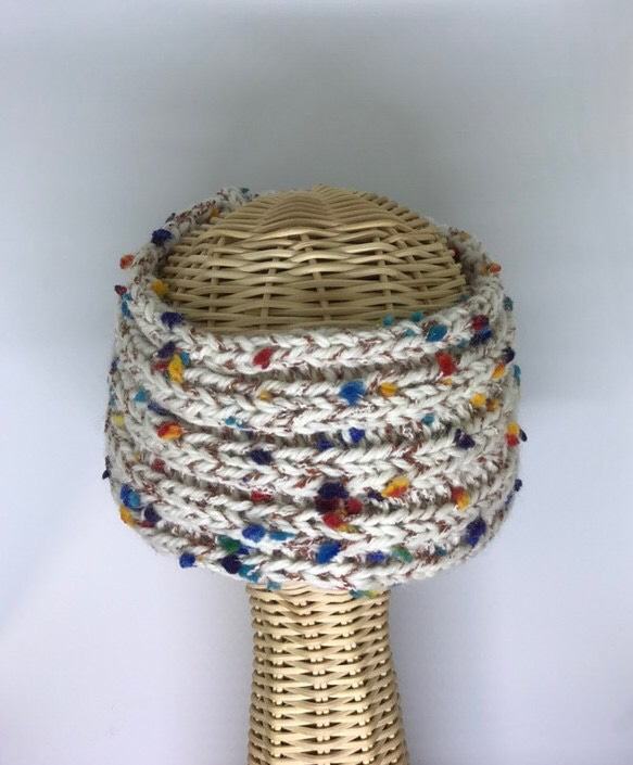 knit turban “pompon×alpacawool” 4枚目の画像