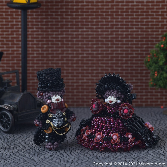 【手作りキット】パーティーテディベアセット～Louise・Victor～ 1枚目の画像