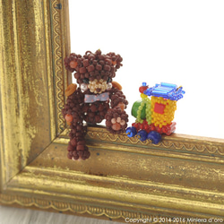 【手作りキット】テディベア～Theoとカラフル機関車～ 1枚目の画像