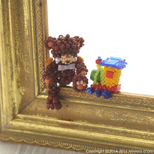 【手作りキット】テディベア～Theoとカラフル機関車～ 1枚目の画像