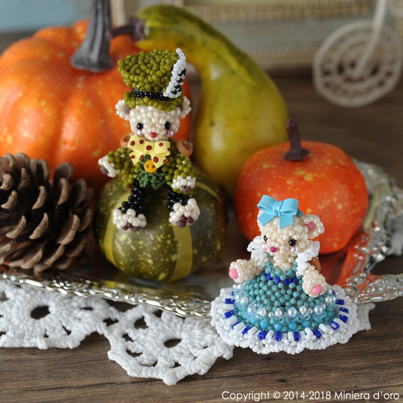 【手作りキット】パーティーテディベアセット～Alice・Owen～ 1枚目の画像