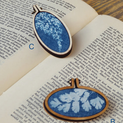 植物剪影。藍曬胸針 Botanic Cyanotype Brooch 第3張的照片