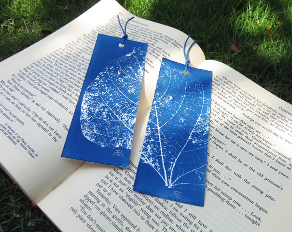 植物剪影。滿版藍曬書籤（四張一組） Botanic Cyanotype Bookmarks (4 in 1 set) 第6張的照片