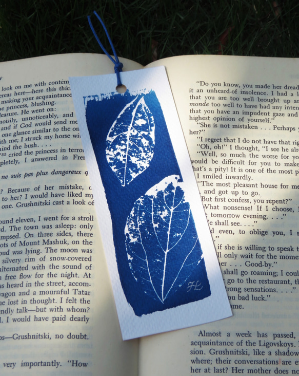 植物剪影。寫意藍曬書籤（四張一組） Botanic Cyanotype Bookmarks (4 in 1 set) 第4張的照片