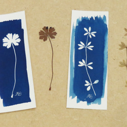 植物剪影。寫意藍曬書籤（四張一組） Botanic Cyanotype Bookmarks (4 in 1 set) 第6張的照片