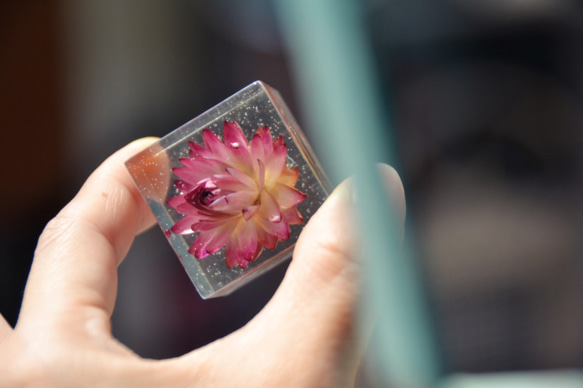 封藏自然。花朵水晶膠一號 Flower in clear resin No. 1 第4張的照片