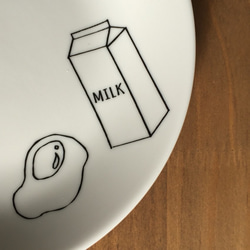 モノトーンカフェ 小皿2枚セット ミルク 3枚目の画像