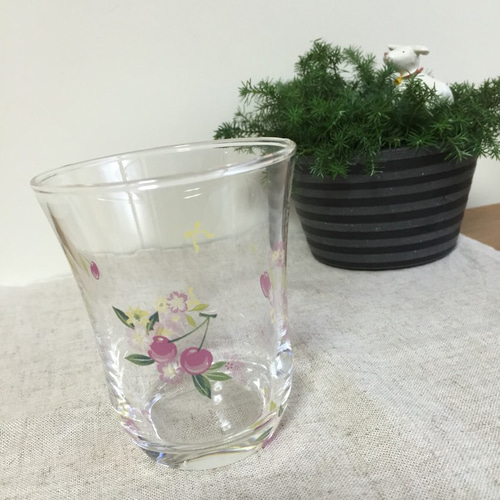京色絵ガラス「桜」ミニグラス 京絵付けガラス 京都 京焼 清水焼