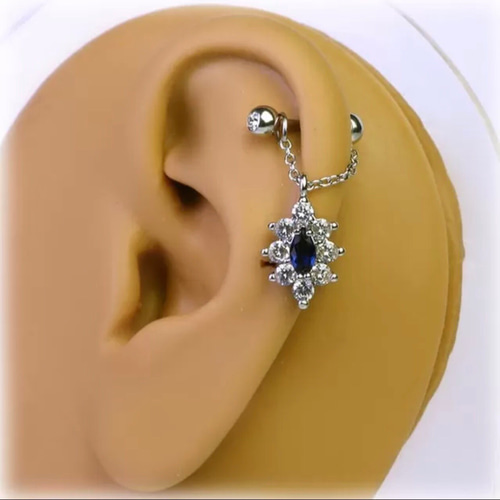 フラワー チェーン バーベル 軟骨ピアス ボディピアス