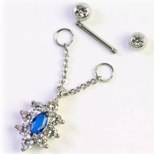 フラワー チェーン バーベル 軟骨ピアス ボディピアス ヘリックス