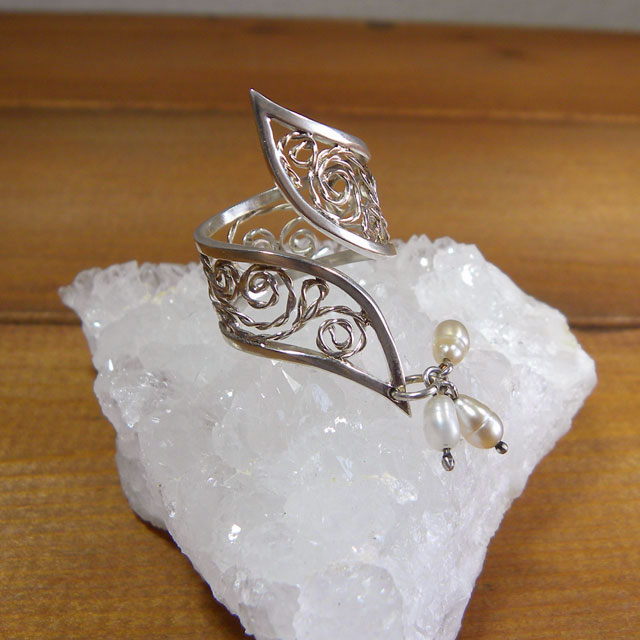 淡水パールのレースリング