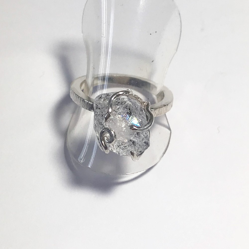 ハーキマークォーツの原石シルバーリング mk-r034