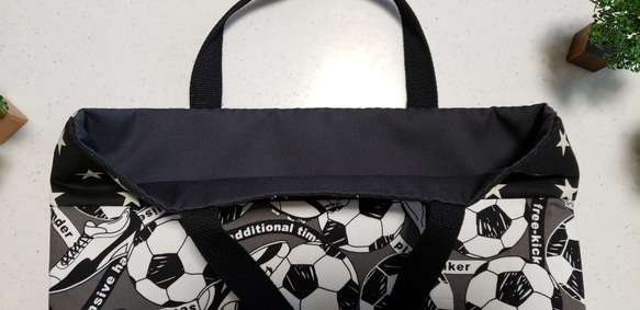 ☆new☆サッカーボール柄のレッスンバッグ・シューズ入れ・コップ袋の３点セット 3枚目の画像