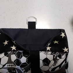 ☆new☆サッカーボール柄のレッスンバッグ・シューズ入れ・コップ袋の３点セット 6枚目の画像